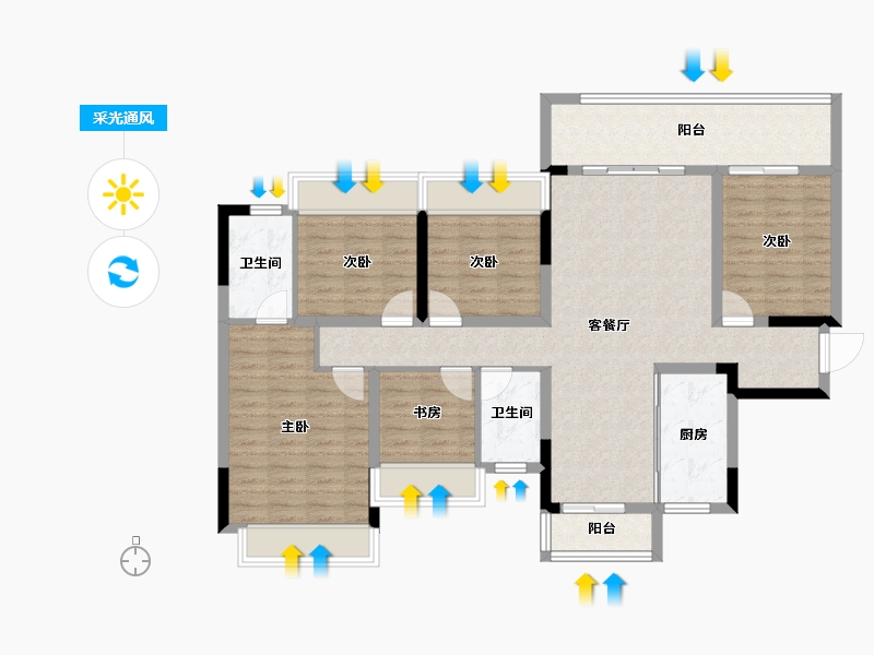 广西壮族自治区-桂林市-桂林融创文旅城-114.67-户型库-采光通风