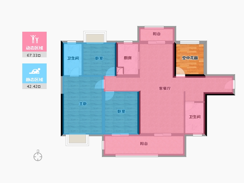 广东省-江门市-敏捷翡翠华府-104.28-户型库-动静分区