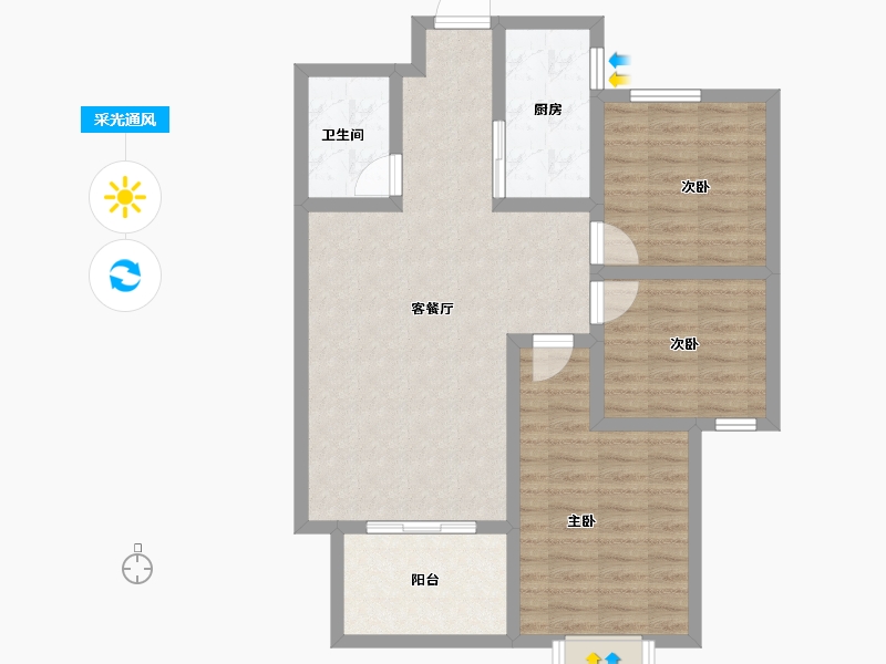 河北省-保定市-王府壹号-82.95-户型库-采光通风