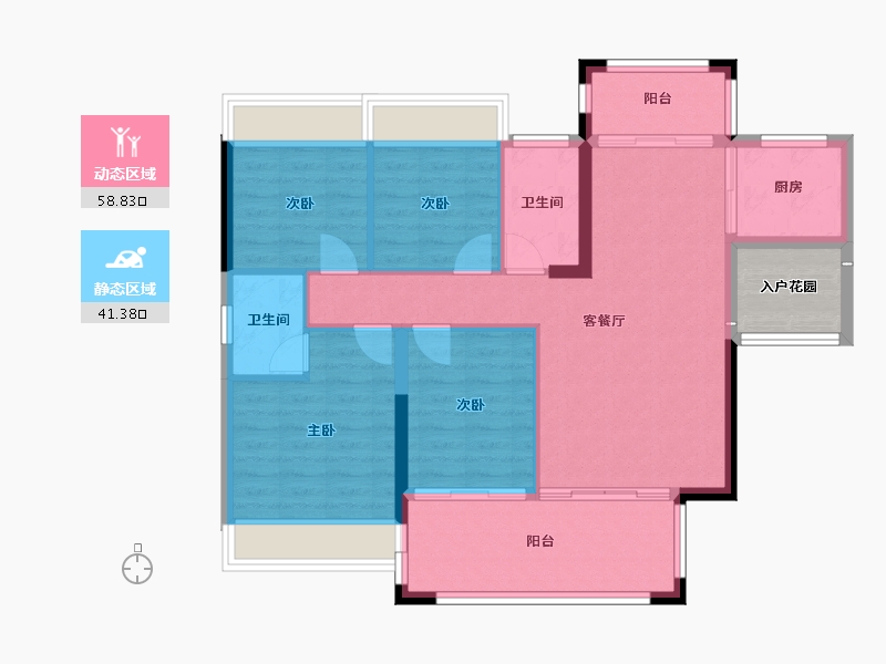 广东省-惠州市-御园-110.00-户型库-动静分区