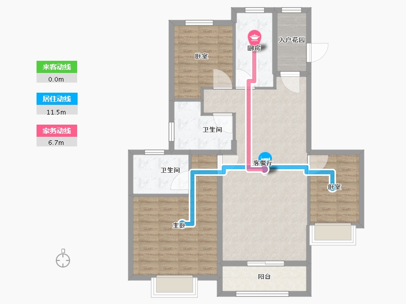 山东省-淄博市-淄博恒大林溪郡-97.00-户型库-动静线