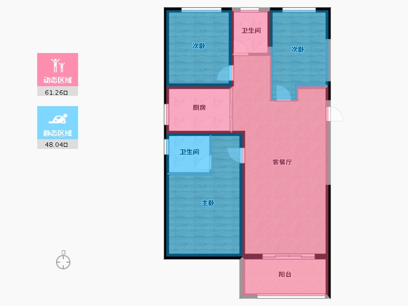 河南省-新乡市-高晟福润城-98.40-户型库-动静分区