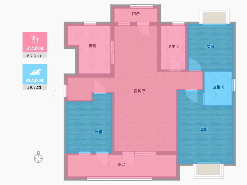 山东省-烟台市-力高阳光海岸-95.00-户型库-动静分区