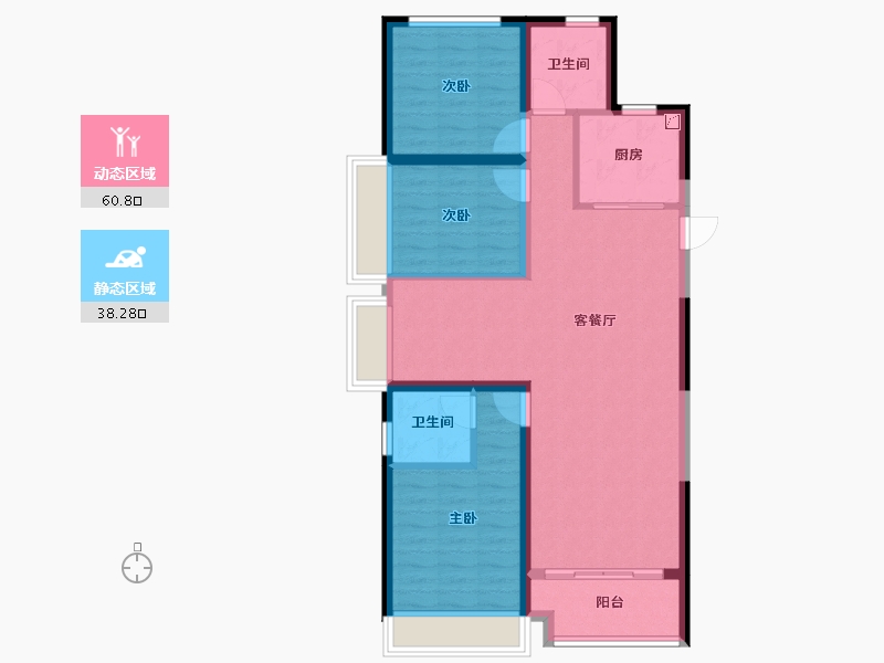 山西省-晋中市-良硕IN时代-88.93-户型库-动静分区