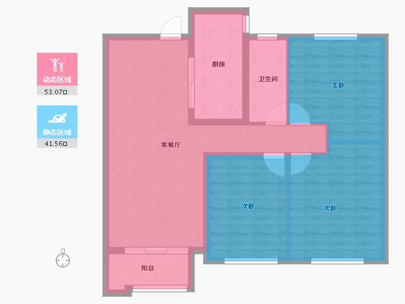 河北省-保定市-花溪壹号院-85.26-户型库-动静分区