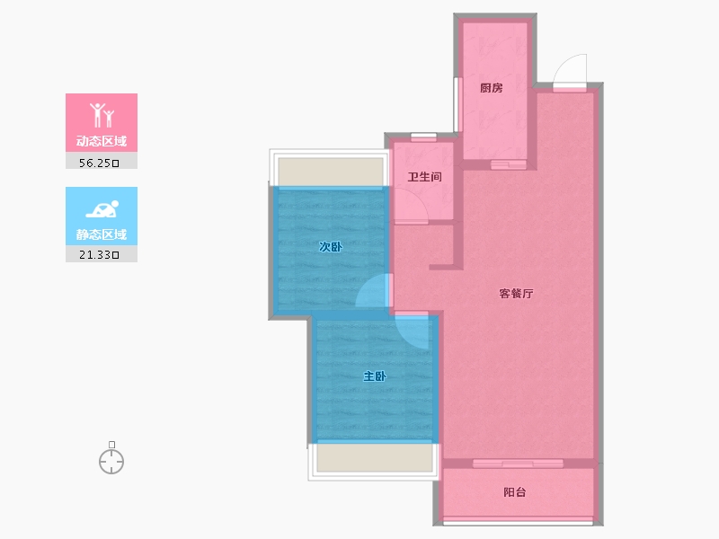 陕西省-安康市-天一城市之光-68.80-户型库-动静分区