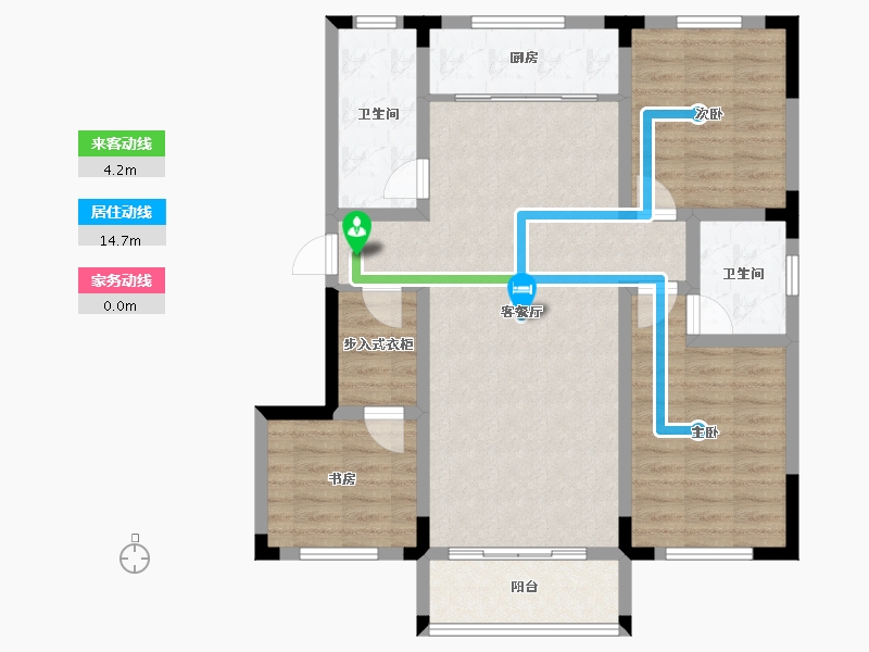 山东省-淄博市-远方凤栖园-93.72-户型库-动静线