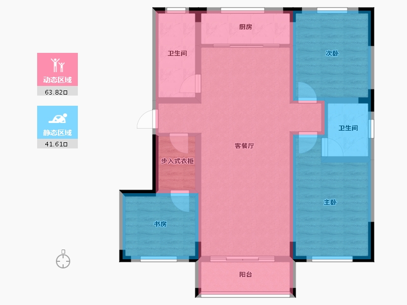 山东省-淄博市-远方凤栖园-93.72-户型库-动静分区