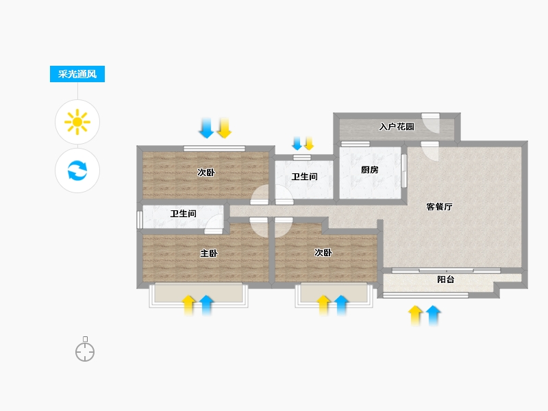 贵州省-遵义市-新蒲家居-94.39-户型库-采光通风