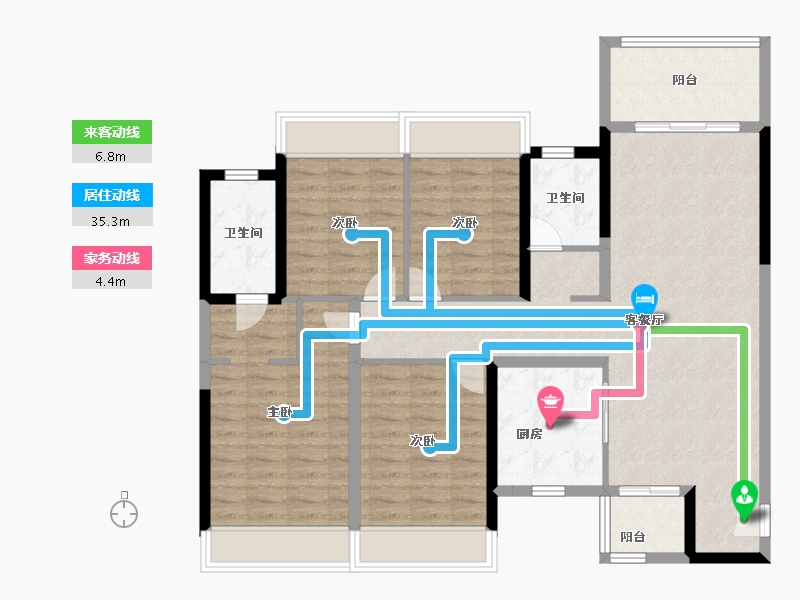 四川省-成都市-华润置地时代之城-112.00-户型库-动静线