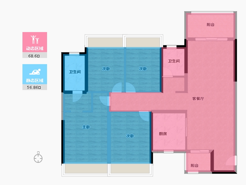 四川省-成都市-华润置地时代之城-112.00-户型库-动静分区