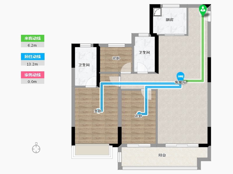 浙江省-湖州市-海伦堡玖悦云溪-87.20-户型库-动静线