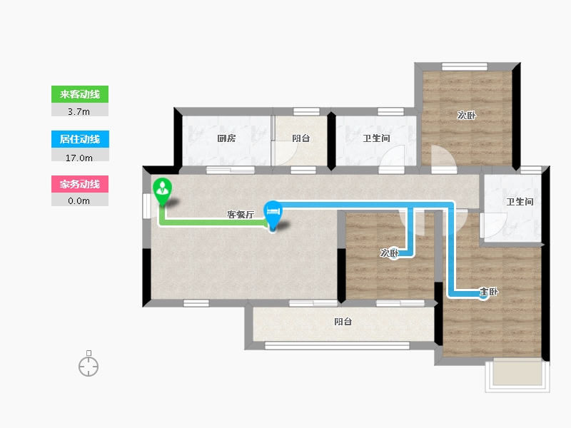 四川省-成都市-天悦龙栖台-76.75-户型库-动静线