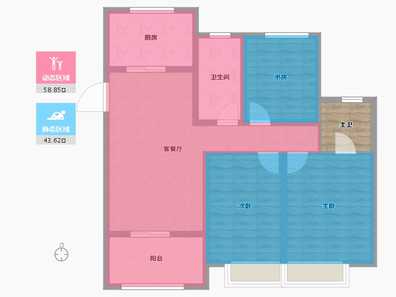 安徽省-马鞍山市-大溪地伊顿庄园-96.00-户型库-动静分区