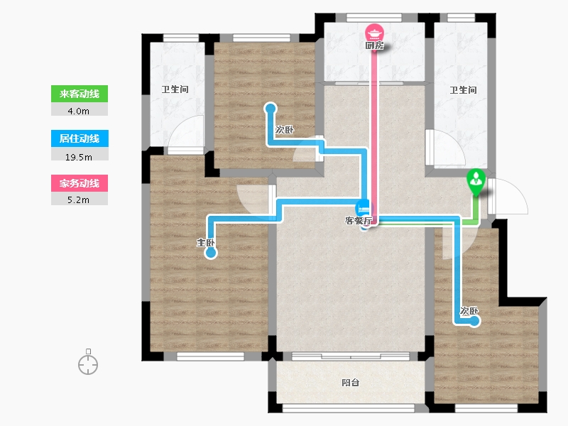 山东省-淄博市-远方凤栖园-101.79-户型库-动静线