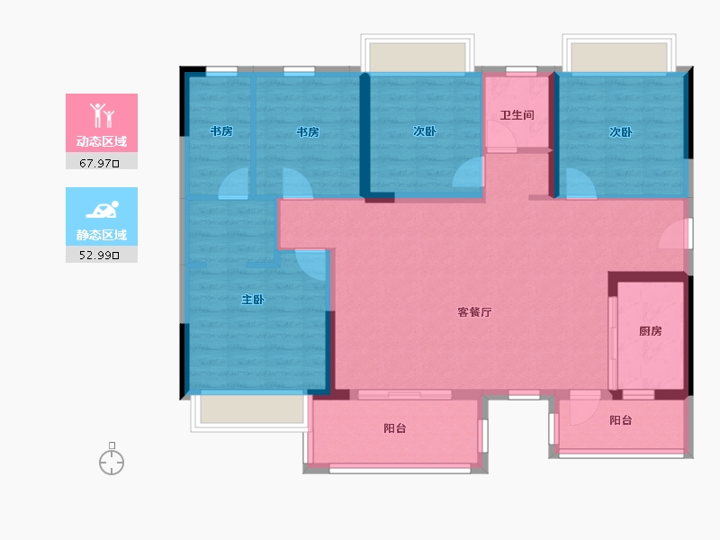 四川省-成都市-华润置地时代之城-108.80-户型库-动静分区