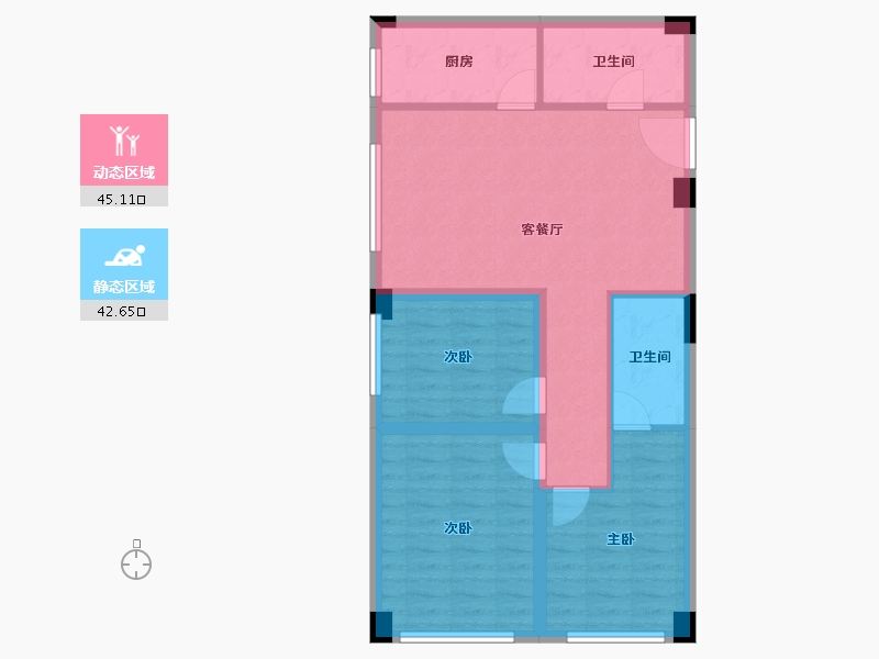 山西省-吕梁市-中央公园·悦时尚广场-78.29-户型库-动静分区