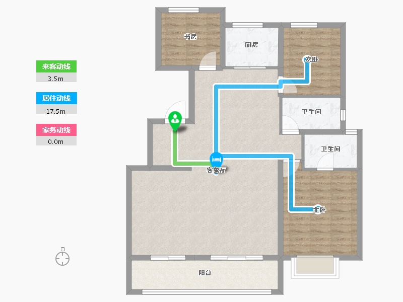 山西省-吕梁市-宏泰·崇文学府-104.31-户型库-动静线