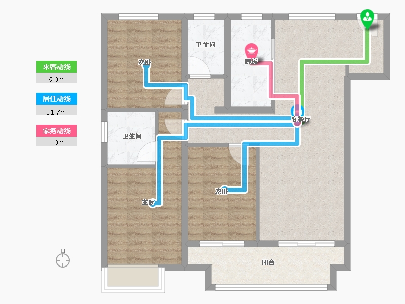 浙江省-湖州市-新南浔孔雀城都会江南-85.61-户型库-动静线