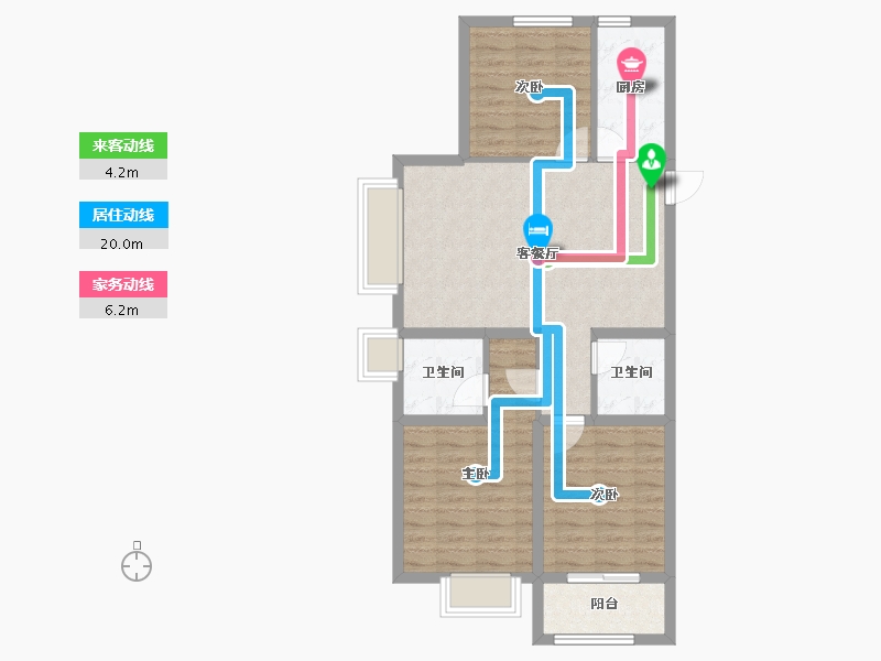 山西省-吕梁市-宏泰·崇文学府-78.71-户型库-动静线