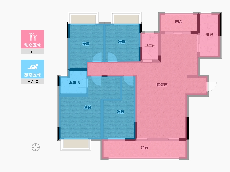 贵州省-遵义市-广厦未来城-112.36-户型库-动静分区