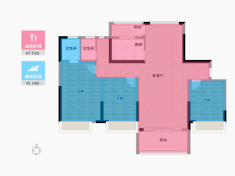 江西省-宜春市-中汽森泽学府壹号-98.30-户型库-动静分区