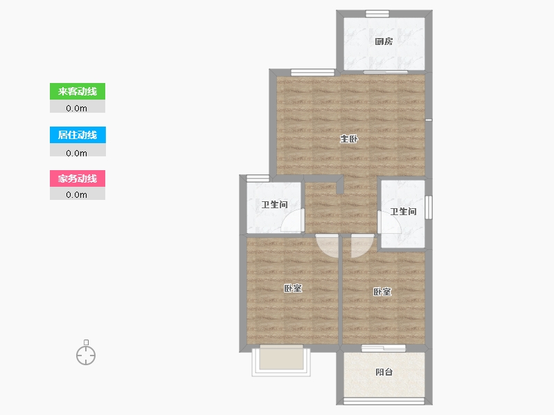 浙江省-湖州市-香溪丽舍丽园-60.19-户型库-动静线