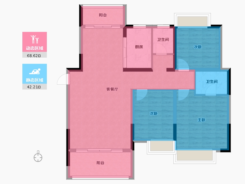 江西省-宜春市-中汽森泽学府壹号-99.89-户型库-动静分区