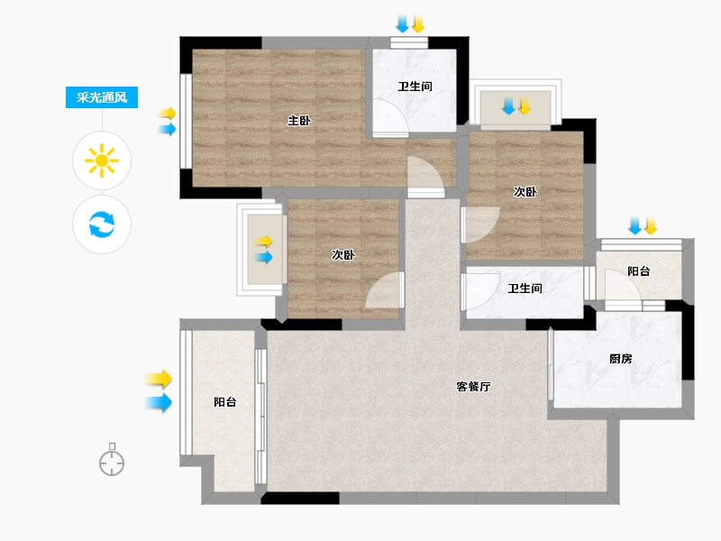 广西壮族自治区-桂林市-桂林融创文旅城-71.38-户型库-采光通风