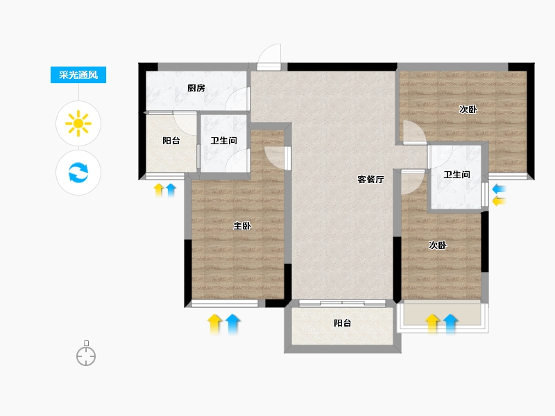 贵州省-遵义市-航天雅苑建设项目-82.59-户型库-采光通风