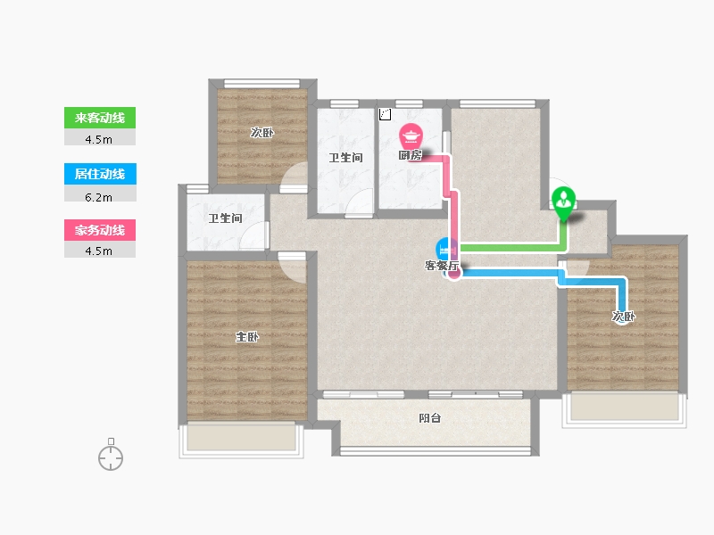 江苏省-徐州市-绿地运河小镇-105.91-户型库-动静线