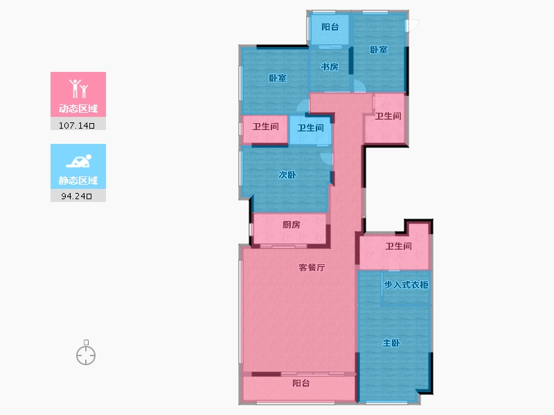 广西壮族自治区-柳州市-绿城杨柳郡-183.38-户型库-动静分区