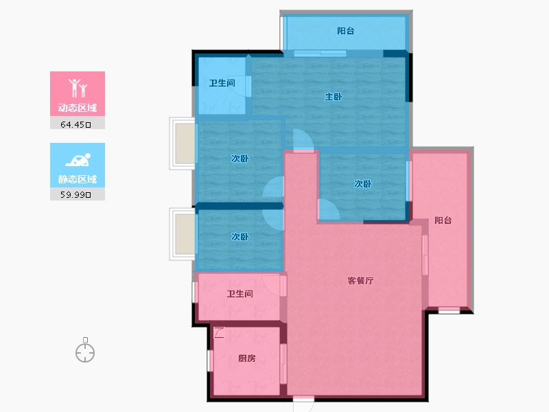 贵州省-遵义市-桃溪春生彼岸-111.62-户型库-动静分区