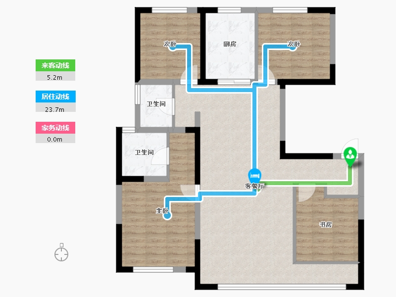 宁夏回族自治区-银川市-中环云熙府-104.94-户型库-动静线