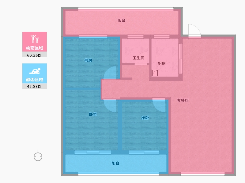 山东省-淄博市-远方凤栖园-92.09-户型库-动静分区