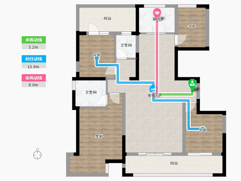 宁夏回族自治区-银川市-龙辰九悦湾三期-115.49-户型库-动静线