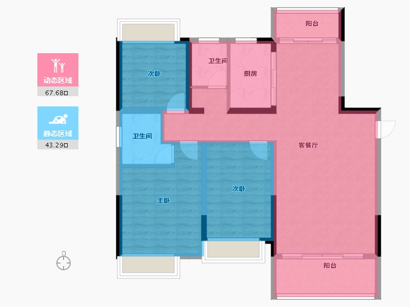 江西省-宜春市-中汽森泽学府壹号-99.91-户型库-动静分区