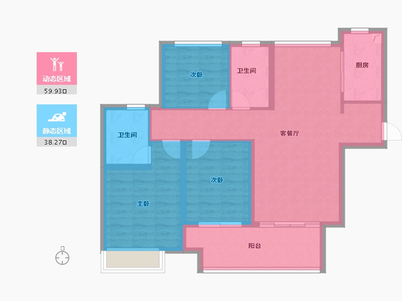 江苏省-徐州市-绿地运河小镇-88.01-户型库-动静分区