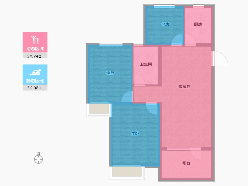 安徽省-马鞍山市-大溪地伊顿庄园-78.39-户型库-动静分区