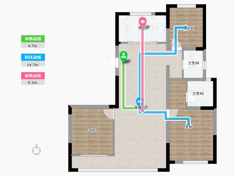 宁夏回族自治区-银川市-中环云熙府-92.89-户型库-动静线