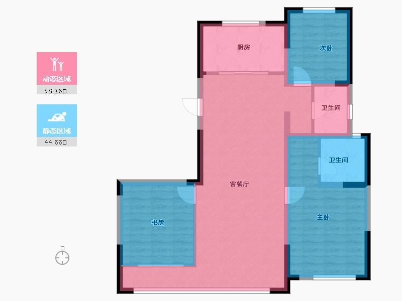 宁夏回族自治区-银川市-中环云熙府-92.89-户型库-动静分区