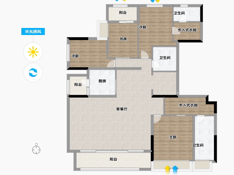 四川省-成都市-华润置地未来之城-160.00-户型库-采光通风