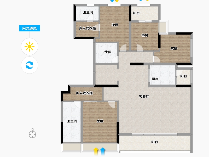 四川省-成都市-华润置地未来之城-160.00-户型库-采光通风