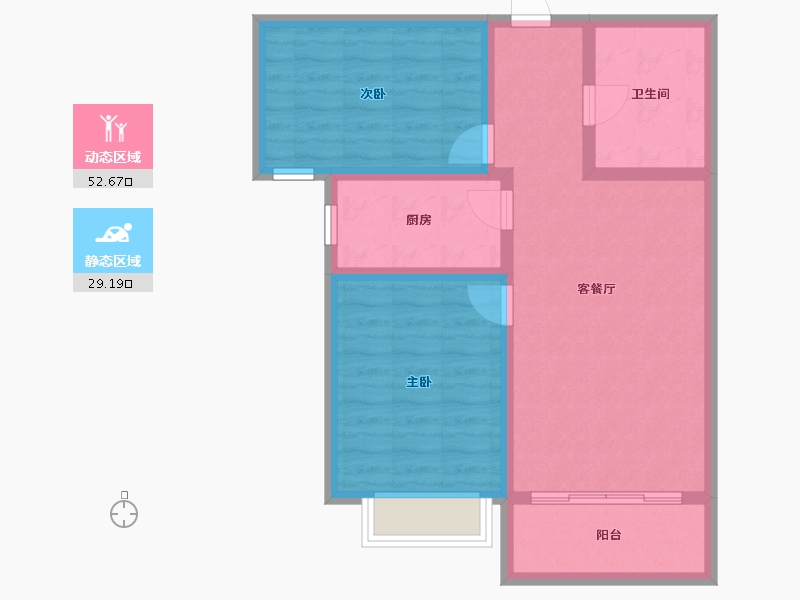 河北省-保定市-哈弗城D1区-72.88-户型库-动静分区