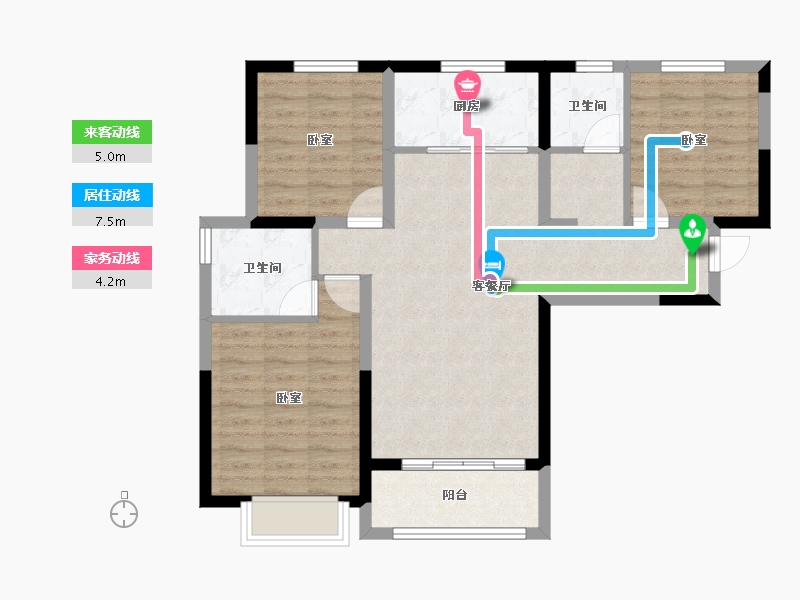 甘肃省-庆阳市-山水观园-82.29-户型库-动静线