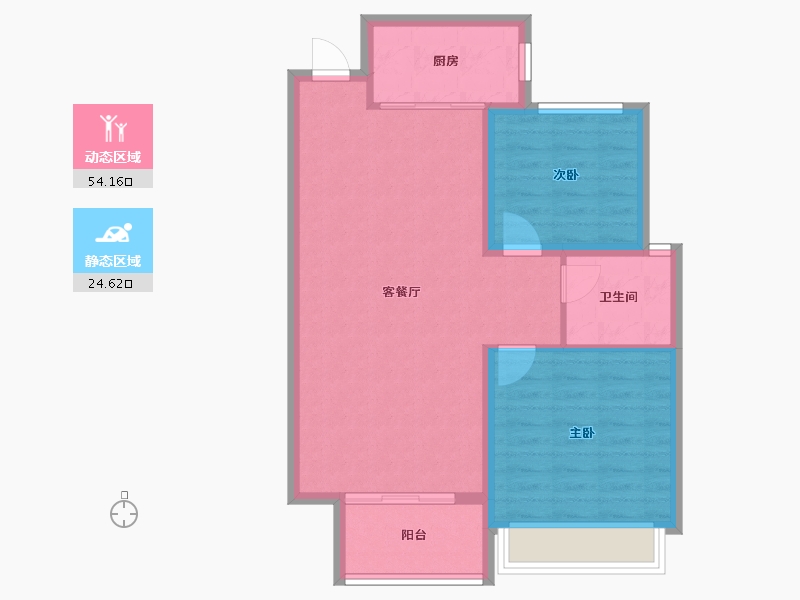 河北省-保定市-天业悦山湖-71.30-户型库-动静分区