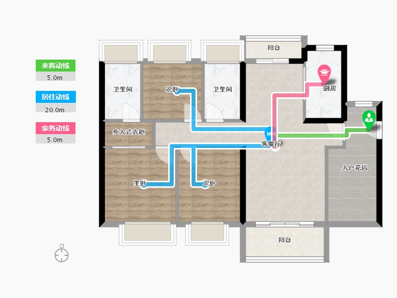 广东省-江门市-江门华发四季-89.75-户型库-动静线