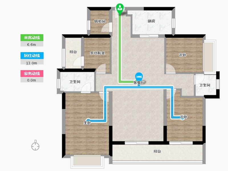 广东省-佛山市-滨江金茂悦-114.41-户型库-动静线