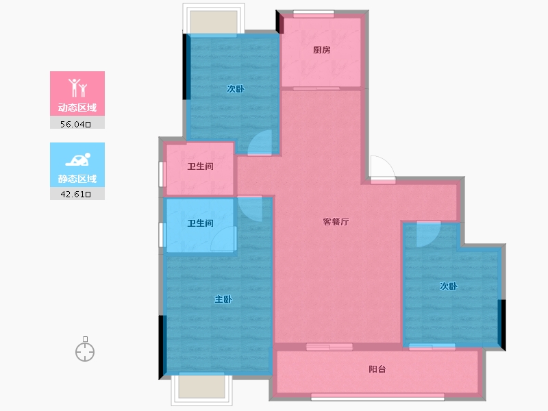 江西省-九江市-融翔·九都学府-89.48-户型库-动静分区