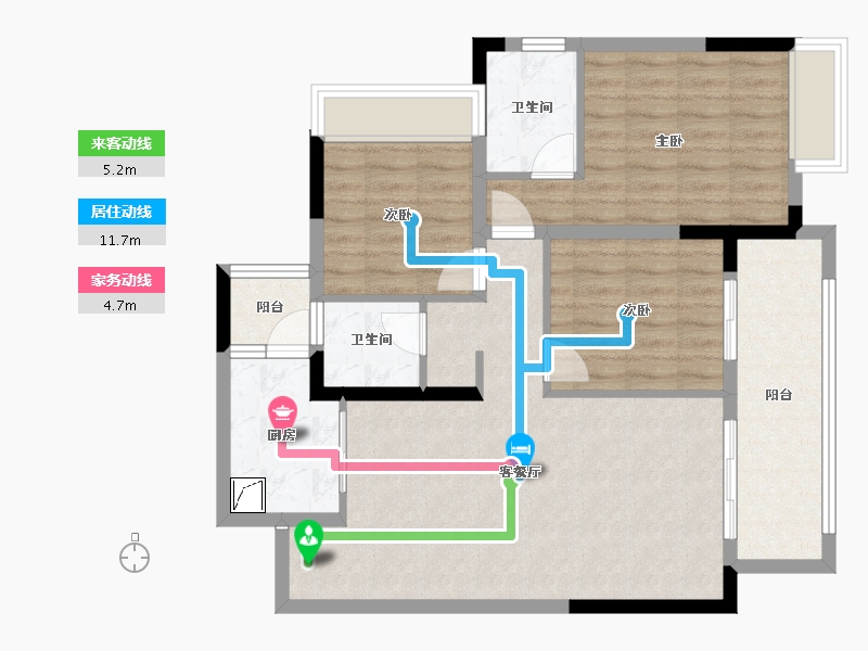 贵州省-遵义市-斌鑫中央公园城-91.58-户型库-动静线